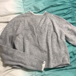 Gray Hollister crew neck sweater
